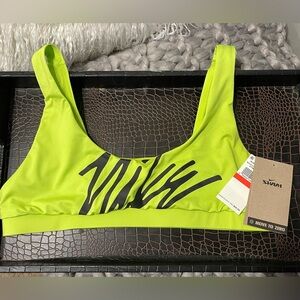Nike Women's Multi Logo Scoop Neck Bikini Top